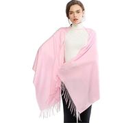 RIIQIICHY Cachemire Hiver Chaud Écharpe Pashmina Châle Wrap Pour Femmes et Hommes Rose Longues Grandes Écharpes Douces,Rose,Large