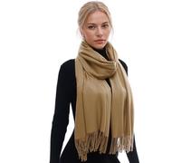 RIIQIICHY Echarpe Femme Hiver Echarpes et Foulards Chameau Écharpe Chaud Grosse Cachemire Chale Etole Pashmina