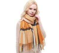 RIIQIICHY Echarpe Plaid Femme Echarpes et Foulards Hiver Chaud Grosse Écharpe Cachemire Chale Pashmina Etole
