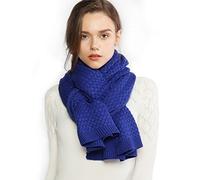 RIIQIICHY Grosse Echarpe Femme Hiver Chaud Grande Tricot Bleu Echarpes Foulards Épaisses Longues Pashmina Châle Etole