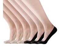 RIIQIICHY Protège-Pieds Chaussettes Invisibles Socquette Courte Femme Filles Antidérapante Base de Silicone Haute Respiration 4-6 Paires