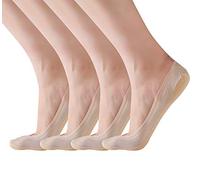 RIIQIICHY Protège-Pieds Chaussettes Invisibles Socquette Courte Femme Filles Antidérapante Base de Silicone Haute Respiration 4-6 Paires