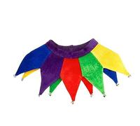 Riismen Accoutrements Pour Fête Mardi Gras Chapeau Bouffon Avec Collier Assorti Ensemble Costume Clown Classique Pour Adultes Décoration Amusante Pour Carnaval Collier Taille unique