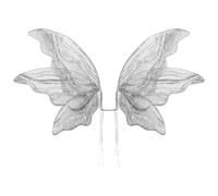 Riismen Ailes De Fée Papillon Éthérées Avec Bordure Led Lumineuses Et Bretelles Autonœud Pour Bals Masqués De Soirée Et Événements De Fête Silver Kids Taille unique
