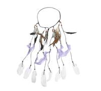 Riismen Bandeau Élastique Accessoire Capillaire En Plumes Bohème Avec Plumes Colorées Pour Femmes Et Filles Coiffure Style Casual Lavande Taille unique