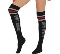 Riismen Bas Mollets Pour Femme Colorés Rayés Bas Nouveauté Sportifs Longs Mollets Pour Femme Noir Blanc Rouge Taille unique