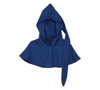 Riismen Chapeau Capuche En Velours Craquelé Sorcière Mystique Longue Queue Avec Poches Cachées Pour Un Port Pratique Bleu Taille unique