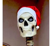 Riismen Costume De Noël À Thème Squelette Humoristique Tenue De Père Noël Complète pour Squelettes De Pieds avec Chapeau Et Écharpe Thématiques Chapeau Taille Unique