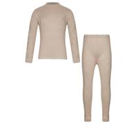 Riismen Ensemble De Sousvêtements Thermiques en Deux Pièces pour Garçons Et Filles Enfants Chemises De Base en Laine Douce Chaudes avec Combinaison Longue Café 2-3 Ans