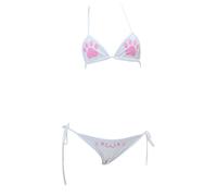 Riismen Femme Anime Pattes De Chat Ensemble Lingerie Triangle Soutiengorge Et String avec Lacets sur Les Côtés Micro Bikini Ensemble Sousvêtements Lingerie Blanc Taille Unique