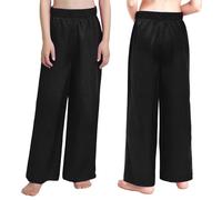 Riismen Pantalons Culte pour Garçons Pantalons Larges Jambes pour La Danse Louange avec Élastique La Taille Costume Célébration Lesprit Noir 5-6 Ans