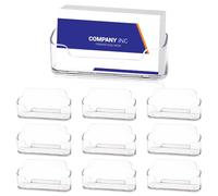 Riisoyu 10 pièces Acrylique Porte Cartes de Visite, Porte Cartes Acrylique Transparent Porte Cartes de Visite Présentoir Cartes de Visite pour la foire commerciale