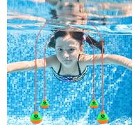 Riisoyu 2.5M Jouets de Plongée, 2 PCS Jouets de Natation Piscine Anneaux de Plongée Réglable Porte de Natation Réutilisable Jouet sous Eau Été pour Entrainement Natation, Piscine Extérieure
