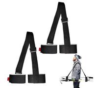 Riisoyu 2 Pièces Sangles de Ski, Bandoulière de Ski Sangle de Ski Réglables Robustes Ski Strap Rangement à Skis Portables Sangles de Snowboard pour Transporter Facilement des Skis et des Pôles