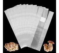 Riisoyu 20 Pièces Culture de Champignons, 32 x 50cm Sacs de Culture Mushroom Spawn en polypropylène Sac pour Substrat Champignons avec Filtre Indéchirables et Solides pour Champignons Céréales