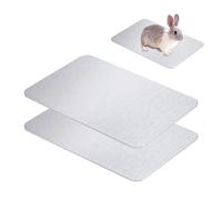 Riisoyu 2PCS Tapis rafraîchissant pour Animaux de Compagnie, 30x20 cm Coussin de Refroidissement Lapin Plaque de Refroidissement en Alliage d'aluminium pour Petits Animaux Cochon d'Inde Chinchilla