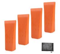Riisoyu 4 Pièces Coins D'Abattage D'Arbres, 6 Pouces Coin abattage plastique pour Jardinage avec Poche Coin Éclateurspour Fendre le Bois Cales Forestières pour la Foresterie et les Tronçonneuses