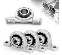 Riisoyu 4 Pièces KP004 Palier Roulement, 20mm Roulements de Bloc d'oreiller Roulement à Billes Palier d'Arbre en Alliage de Zinc Machine d'arbre d'essieu Bloc à Roulement à Billes Roulements à Billes