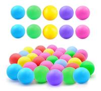 Riisoyu 50 Balles de Ping-Pong de Couleurs Mélangées, 40 mm, de Première Qualité pour Entraînement, Divertissement et Décoration Artisanale