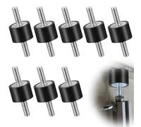 Riisoyu 8 pièces M6 Silent Bloc Caoutchouc, Silent Bloc M6 Double Extrémités Vis Absorbeur Anti Vibration amortisseurs de vibrations pour Silentblock Bobbins Voiture Moteurs 20 * 15, M6*18