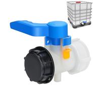 Riisoyu Adaptateur Universel IBC, DN40 (62mm) Adaptateur de Réservoir d'Eau IBC Vanne Papillon Adaptateur Accessoires de Réservoir d'Eau Universel Robinet à Clapet pour 1000 litres Citerne de Pluie