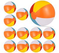 Riisoyu Ballon de Plage, 12 PCS Ballons de Plage Gonflables Portables Ballons de Jeu d'eau de Fête Arc-en-Ciel PVC étanche pour la Piscine, la Plage, Les fêtes D'été et Les Cadeaux
