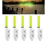 Riisoyu Bâtons Lumineux de Pêche, Lot de 5 LED Cloches de pêche bâtons Lumineux de pêche détecteur de Touche Bâtons Lumineux étanches avec Boucle pour la pêche en mer et la pêche de Nuit