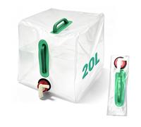 Riisoyu Bidon en Plastique de 20L avec Robinet, Jerrican Alimentaire sans BPA & Pliable Gericane d'eau Jerricane Réservoirs de Camping et Randonnée