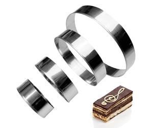 Riisoyu Emporte Piece Rond, Lot de 4 Emporte-pièces en Acier Inoxydable Diamètre 7,5/9,5/12/15 cm 2cm Haut Cercle a Patisserie pour Pâtisserie Gâteau Fondant Feuilletée Biscuit et Tartelettes
