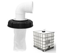 Riisoyu Filtre à 90° IBC, 165mm Accessoires de Réservoir IBC avec DN 150 Filtre à Eau de Pluie en Nylon avec Filtre Lavable pour Réservoir d'eau De Pluie IBC