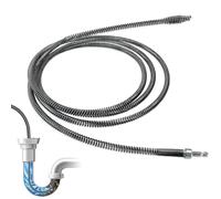 Riisoyu Furet Deboucheur Canalisation, 3m x 10mm Sonde de Debouchage WC Plomberie Brosse de Nettoyage Drain D'égout Spirale Débouchage Canalisation Vidange Drague Outil pour Les Evier Travaux Manuels