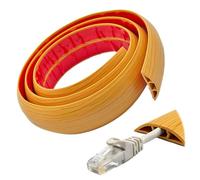 Riisoyu Goulotte Passe Cable Sol, 1.5Mx 5CM Protege Canal De CâBle Flexible Petit Canal de câble Flexible pour Le Bureau, Le Concert