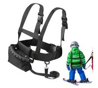 Riisoyu Harnais d'entraînement de Ski, Harnais Ski et Snowboard pour Enfants réglable Ceinture d'épaule Ski avec Corde Traction arrière et Pochette pour Garçon Fille Débutants Accessoires de Ski