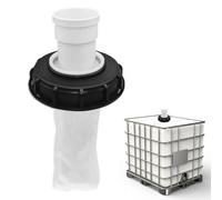 Riisoyu IBC Droit avec Filtre, 165mm Accessoires de Réservoir IBC avec DN 150 Filtre à Eau de Pluie en Nylon avec Filtre Lavable pour Réservoir d'eau De Pluie IBC