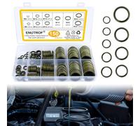 Riisoyu Joints d'étanchéité Hydrauliques, 150 PiècesRondelle Plate avec Lèvre en Caoutchouc M6-M24 Joint Vidange Voiture Bouchon pour Presses Hydrauliques Tuyaux Bouchons de Vidange D'huile Automobile