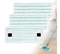 Riisoyu Leifheit Lot de 3 serpillères de rechange pour balai à franges Leifheit Clean Twist M Ergo Micro Duo - En microfibre efficace - Pour tous les sols