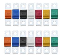 Riisoyu Lot de 14 Fusible Midi à Courant Élévé, Fusibles Midi 32V 30/40/50/60/70/80/100 Amp Fusible à Courant élevé Mini Fusibles pour Voitures Camions Véhicules de Construction Bus Caravanes