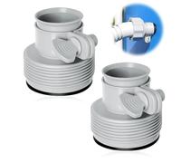 Riisoyu Lot de 2 Adaptateurs de Tuyau pour Piscine Type B 40mm à 1 1/2 Pouce - Raccord Pompe à Piscine et Connecteur de Conversion Compatible avec Pompes Filtrantes Intex, Coleman et Autres Marques