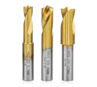 Riisoyu Lot de 3 forets hélicoïdaux en acier rapide, Jeu de forets à béton Kit de forets à métaux HSS CO foret à souder par points tige cylindrique pour perçage des Acier inoxydable et métal