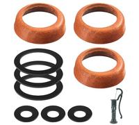 Riisoyu Lot de 3 Sets de Joints en Cuir pour Pompe Type 75 - Manchettes de Piston pour Pompe à Bras et Pompe de Jardin, Kit de Rondelles d'Étanchéité (Marron)
