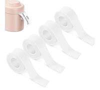 Riisoyu Lot de 4 Rouleaux de ruban d'étiquettes thermiques, 15mm x 4m Ruban d'étiquettes thermique étanche Autocollant pour la maison, le bureau, l'école