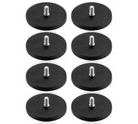 Riisoyu Lot de 8 Aimants en Néodyme Caoutchoutés, Aimants Ronds en Caoutchouc Ø 43 mm avec filetage extérieur M6 Caoutchouté Néodyme pour Vis œillet ou Crochets bandes lumineuses