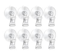 Riisoyu Lot de 8 ventouses d'aquarium avec clips, en plastique transparent, avec crochet, accessoires pour réservoir à poissons, clips pour ventouse, support de tuyau, livraison de gaz, tuyau d'air