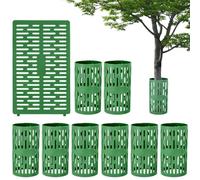 Riisoyu Lot de 9 protections pour tronc d'arbre, 33 x 21 cm, en plastique, extensible, avec trous d'aération, protection pour tronc d'arbre - Excellente protection contre les tondeuses à gazon, les