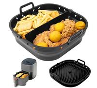 Riisoyu Moule en silicone pour friteuse à air chaud, Air Frieder accessoires hot air Frieder plaque de cuisson avec séparateur Cosori 5.5l XXL/Ninja speedi 5.7l Cecote/Tefal friteuse à air chaud