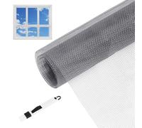 Riisoyu Moustiquaire Fenetre, 300 x 150cm Moustiquaire Fenêtre de Remplacement Rouleau Moustiquaire Fibre de Verre Découpable Durable Filet Anti Insectes pour Porte Fenêtre Baie avec brosse à nettoyer