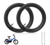 Riisoyu Paire de 2 Chambres à Air 16 x 1.75/1.9/2.125, avec Valve Schrader Américaine Valve Droite pour Vélo Enfant Adulte Unisexe Poussette et Remorque de Vélo