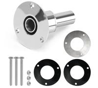 Riisoyu Peau D'échappement à Travers La Coque, 24MM Acier Inoxydable Droite à Travers la Coque D'échappement, Adapté Aux Voitures, Camions, Bateaux Équipés D'un Tuyau D'échappement Perforé