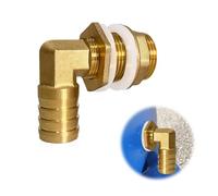 Riisoyu Raccord Plomberie Sanitaire Raccord pour Tuyau de Citerne d'Eau de Pluie Coudé Traversée de Réservoir pour Citernes d'Eau de Pluie