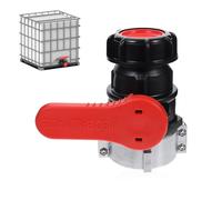 Riisoyu Robinet Cuve 1000L, Vanne pour Cuve DN50 75 mm Adaptateur IBC pour Réservoir IBC Adaptateur Universel Réservoir d'eau de pluie Vanne Papillon Adaptateur pour Robinet de Vidange